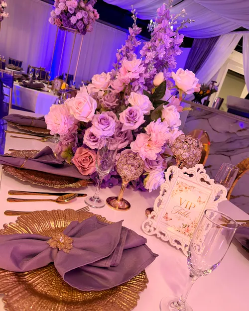 Fake Purple flower arrangement