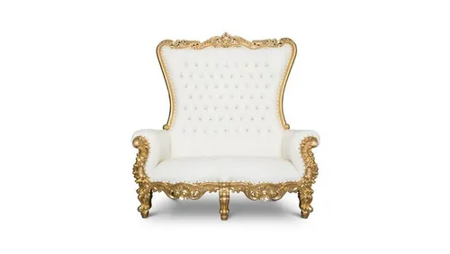 Double white and gold throne