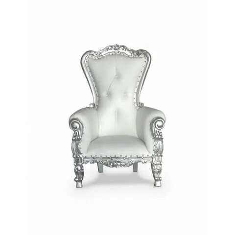 White Silver kids throne
