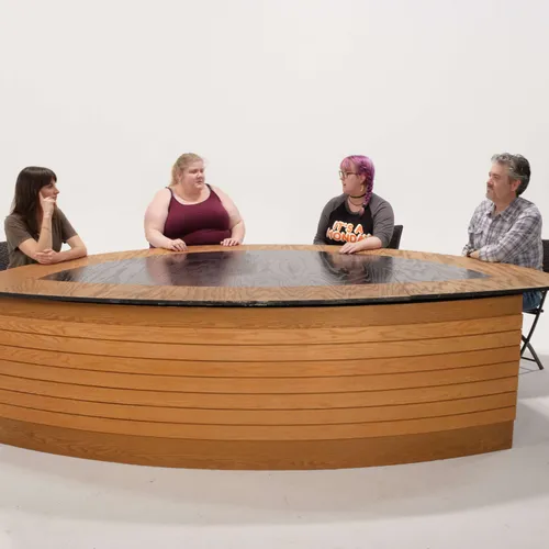 Medium news anchor desk (In Studio only)