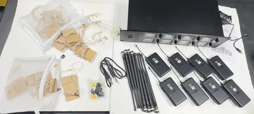 Bolymic 8CH UHF 8 Mic Set of Wireless Headsets 