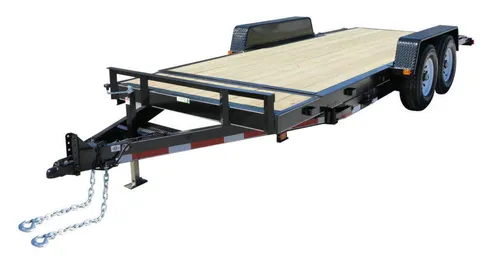 7' x 20' Double 7K Axles - Flat Deck Trailer w/ Ramps