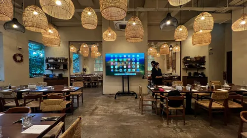 85 Inch 4K Smart TV Rental on Mobile Stand