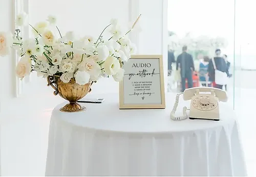 Audio Guestbook Service - Table, Decor, License