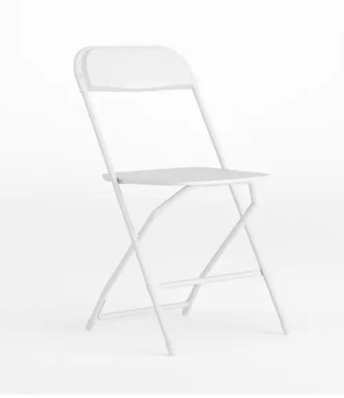 White Plastic Foldable Chair