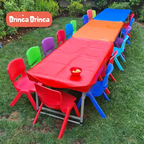 Mesas 60x120 cm + 15 sillas