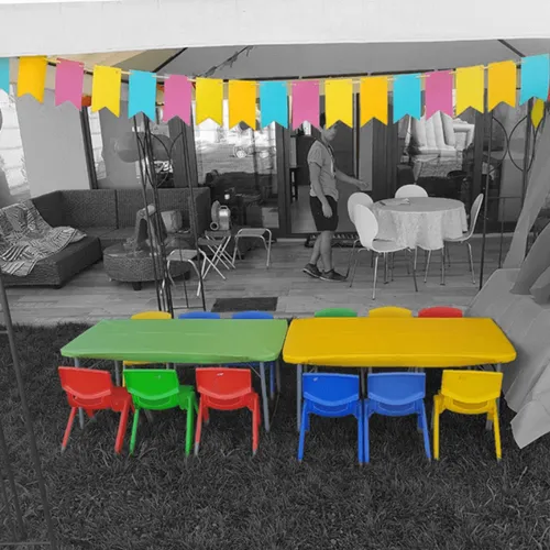 Mesas 60x120 cm + 12 sillas 