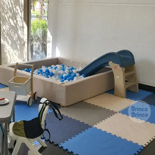 Piscina Blanca + Pelotitas Blue