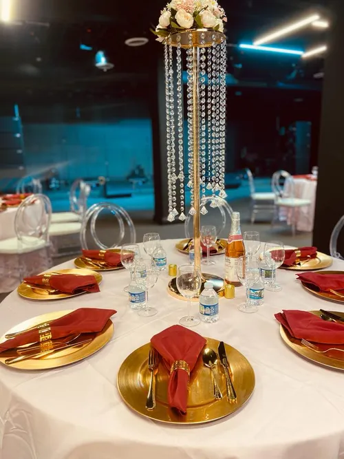 Gold Beaded Centerpieces