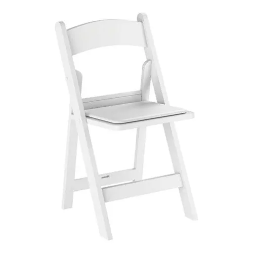 White Resin Folding Chair