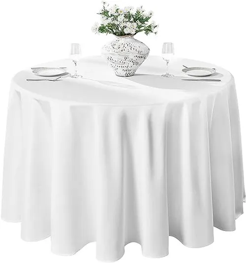 Tablecloth/Linen - Round - White