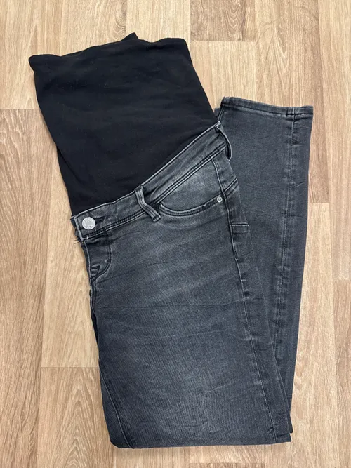 Antracitové těhotenské džíny