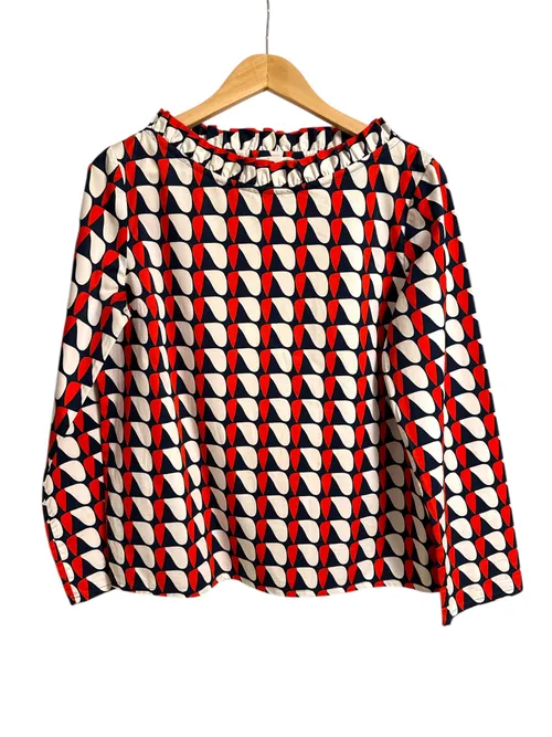 Strakatý top s dlouhým rukávem