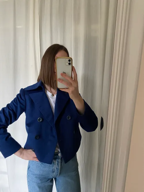 Vlněný dvouřadý kabát Ditafil