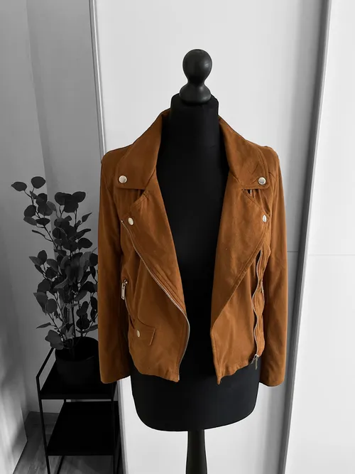 Hnědá semišová bunda