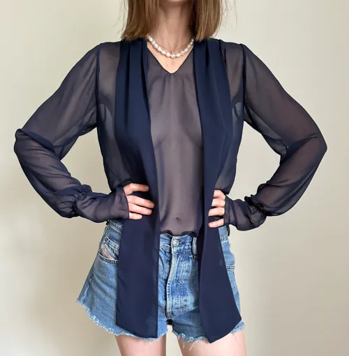 Hedvábný top Zuzana Kubíčková