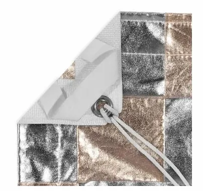 8X8FT CHECKERBOARD SILVER/GOLD