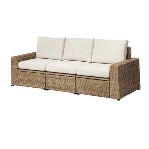 Wicker 3 Seater Lounge