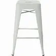 White Square Gloss Stool