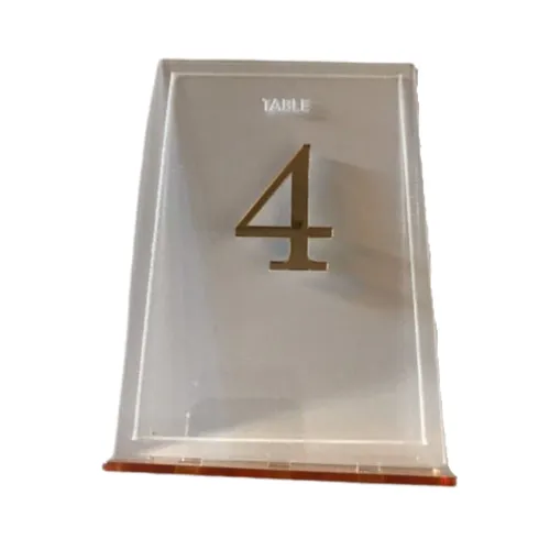 Gold Glass Table Number (1-10)