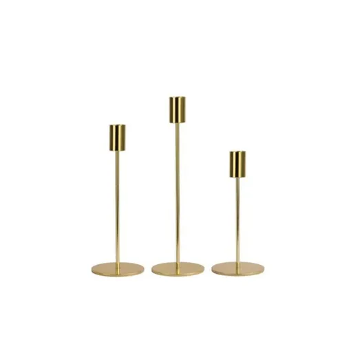 Candle Holders Gold 3pc 