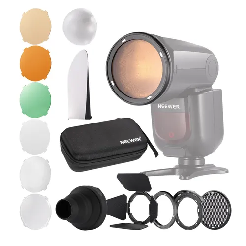 Neewer CRM2 Magnetic Accessories Kit for Round Head Flash Compatible with Godox V1