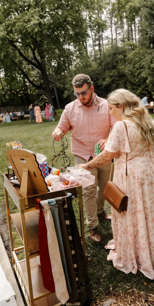 Gold & Wood Bar Cart