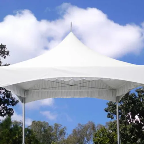 20x20 high peak tent draping