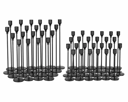 Black Metal Taper Candle Holders (45)