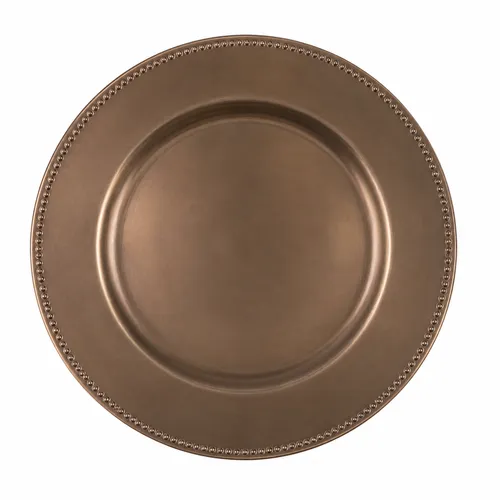 Bronze Beaded Charger Plates set