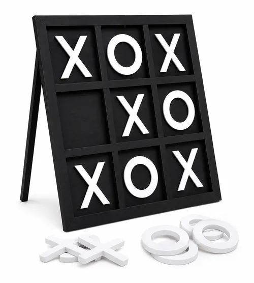 3ft Giant Wood Tic-Tac-Toe (Black Tie Collection)