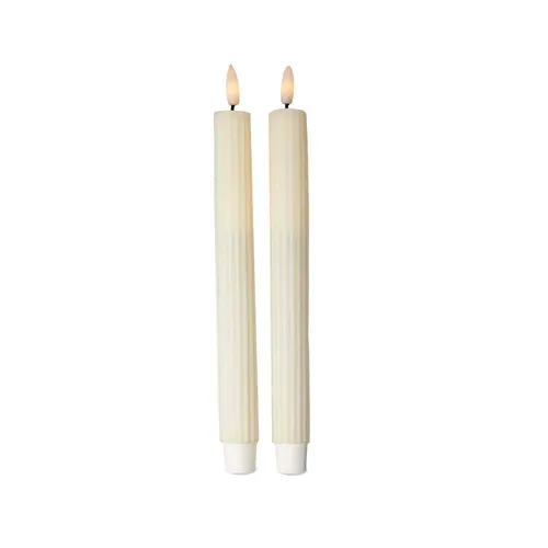 White LED Taper Candles