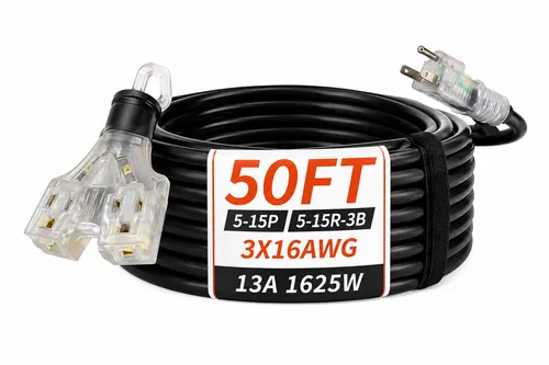 50 FT Outdoor Extension Cord – 3 Outlet