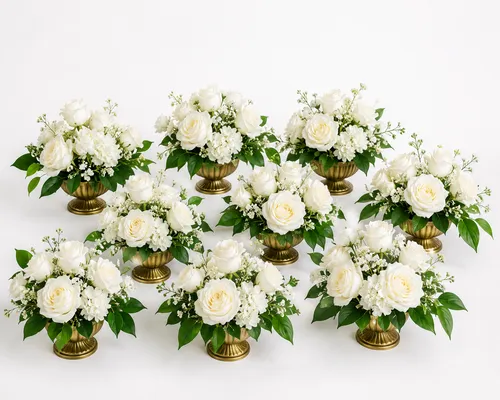 Vintage Gold Wedding Floral Collection (Set of 8 + 2 Arch Florals)