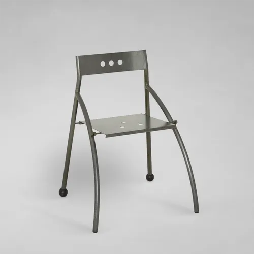 Chaise en métal, années 1980