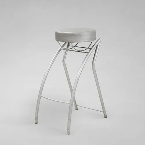 Tabouret gris de Jean-Louis Godivier, 1985