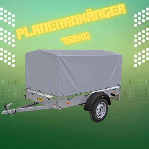 Planenanhänger 750KG 2050 x 1095 x 300 mm 