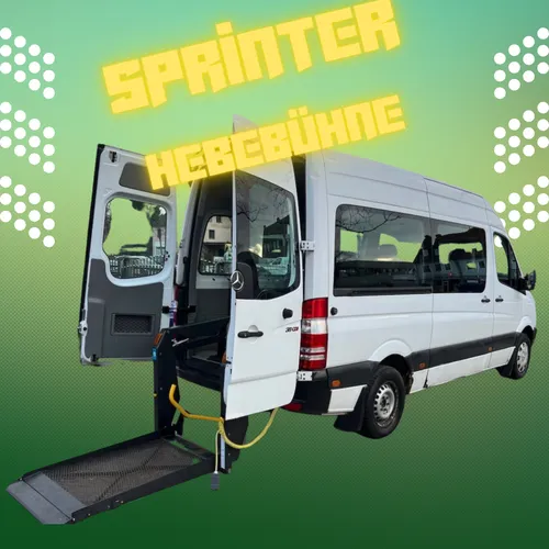 Mercedes Sprinter L2 H3 mit Hebebühne je Tag 100km frei +500KM Paket