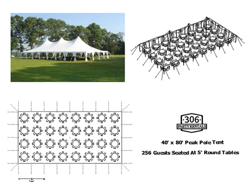 40'x80' pole tent 