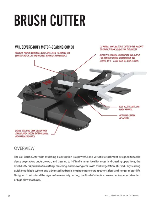 Brush cutter/mulcher for skid steer