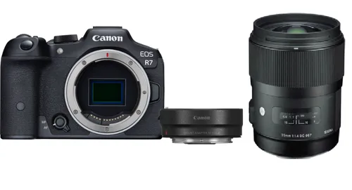 Kamera EOS R7 und Sigma 35mm 1.4