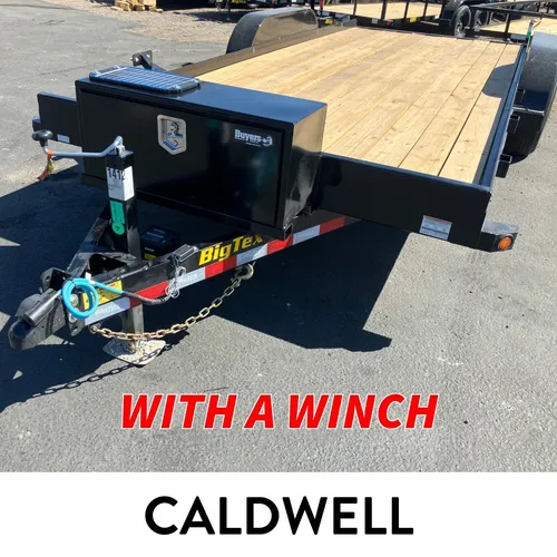#C4 (CALDWELL) 18FT FLATBED CAR HAULER W/ WINCH