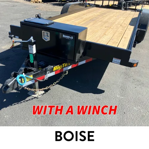 #C4 (BOISE) 18FT FLATBED CAR HAULER W/ WINCH