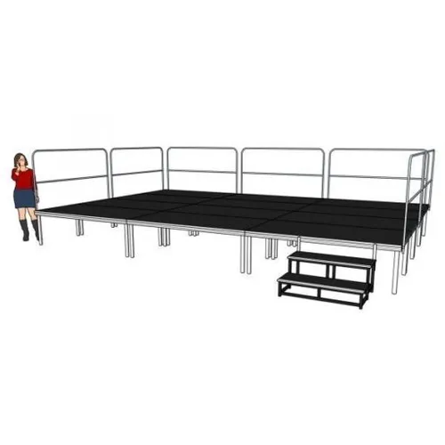 podium 6 x 5 m 80cm hoog inclusief trap