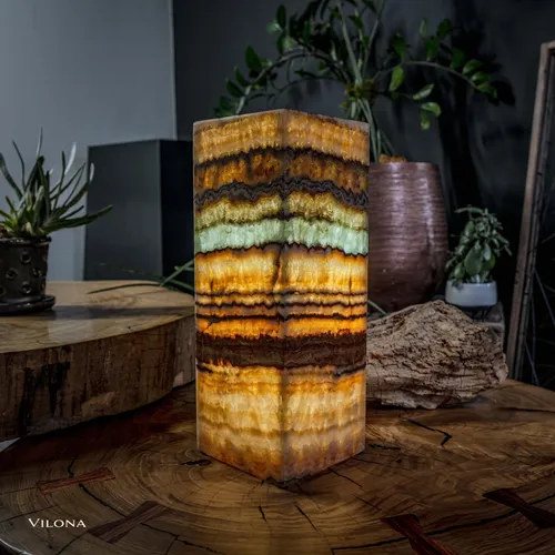 Aqua Onyx Crystal Table Lamp (3/7) Exotic