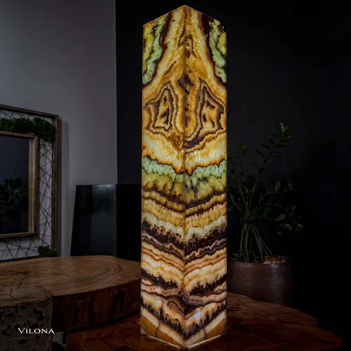 Aqua Onyx Crystal Floor Lamp (4/6) Exotic