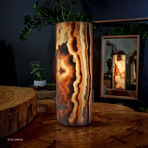 Sahara Onyx Cylinder Table Lamp (3 Out Of 3) Exotic
