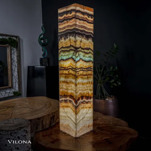 Aqua Onyx Crystal Floor Lamp (2/6) Exotic