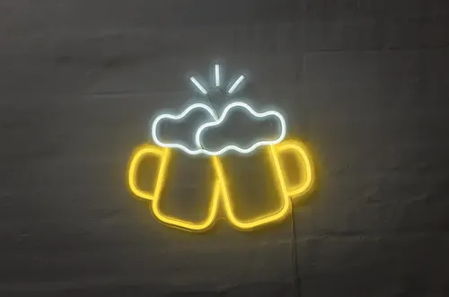 Ljusskylt - Ölglas