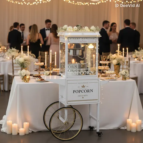 Popcornvagn - Vit